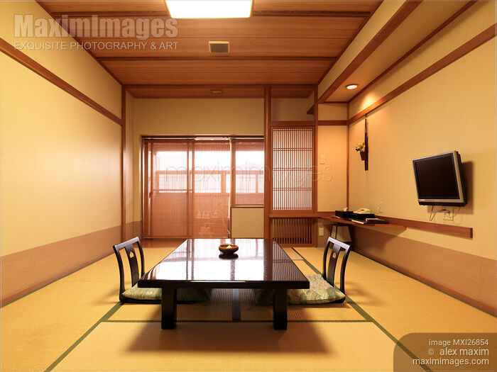 Stock photo of Ryokan hotel room Buy commercial use license at MaximImages