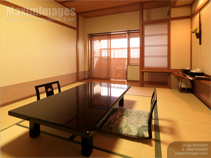 Ryokan hotel traditional Japanese room Stock photo of Ryokan hotel traditional Japanese room Buy commercial use license at MaximImages