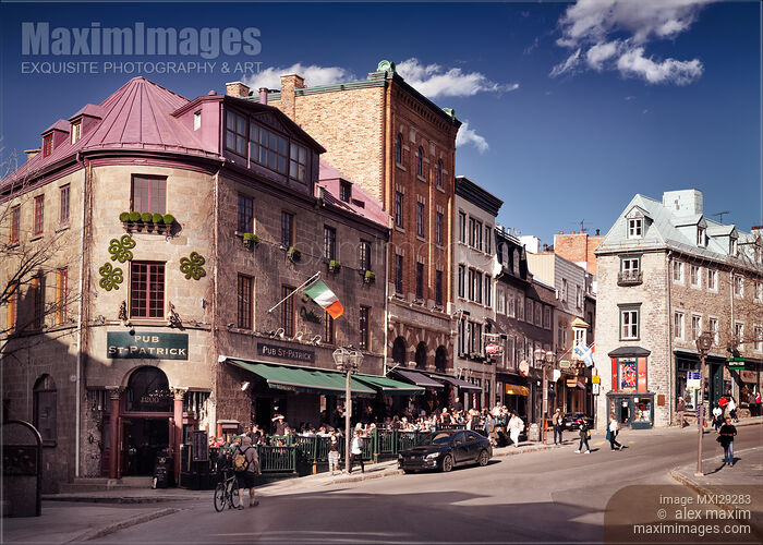 Saint Patrick pub in Old Quebec city Stock photo of Saint Patrick pub in Old Quebec city Buy commercial use license at MaximImages