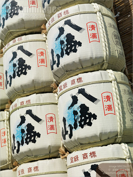 Sake barrels near Kabuki-za theater in Tokyo Stock photo of Sake barrels near Kabuki-za theater in Tokyo Buy commercial use license at MaximImages