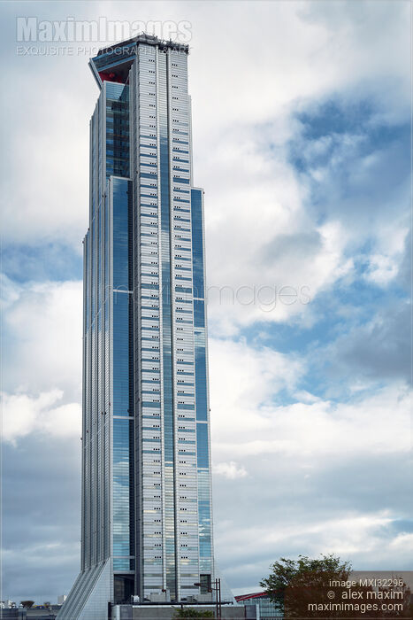 Sakishima Cosmo Tower modern high-rise building in Osaka Japan Stock photo of Sakishima Cosmo Tower modern high-rise building in Osaka Japan Buy commercial use license at MaximImages