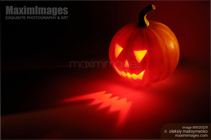 Stock photo of Scary Jack-o-lantern Halloween symbol Buy commercial use license at MaximImages