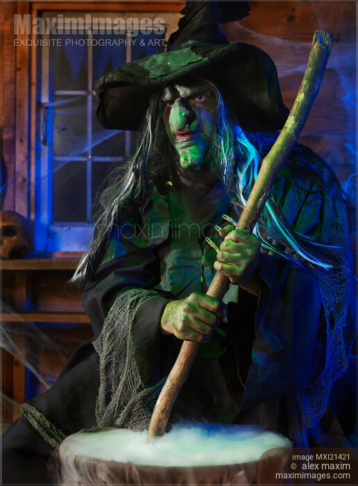 Stock photo of Scary Old Witch Buy commercial use license at MaximImages