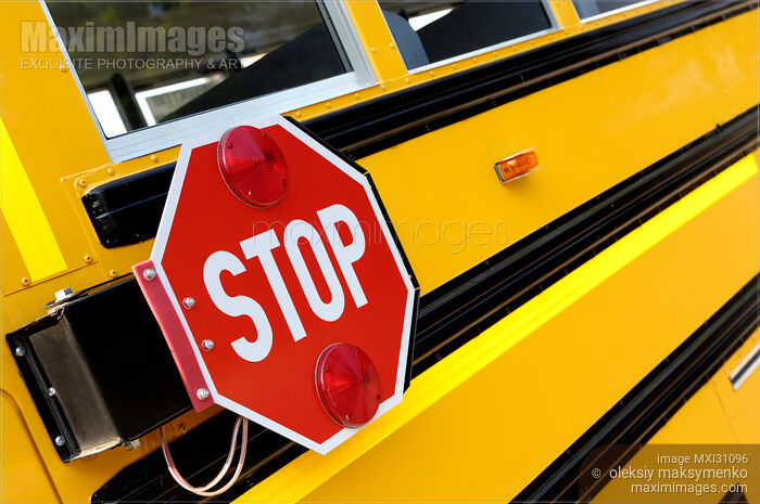 School Bus Stop Sign Stock photo of School Bus Stop Sign Buy commercial use license at MaximImages