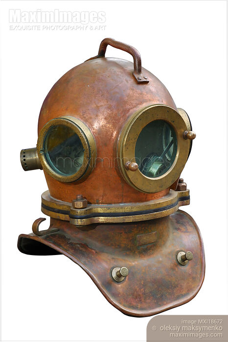 Stock photo of Scuba diving helmet Buy commercial use license at MaximImages
