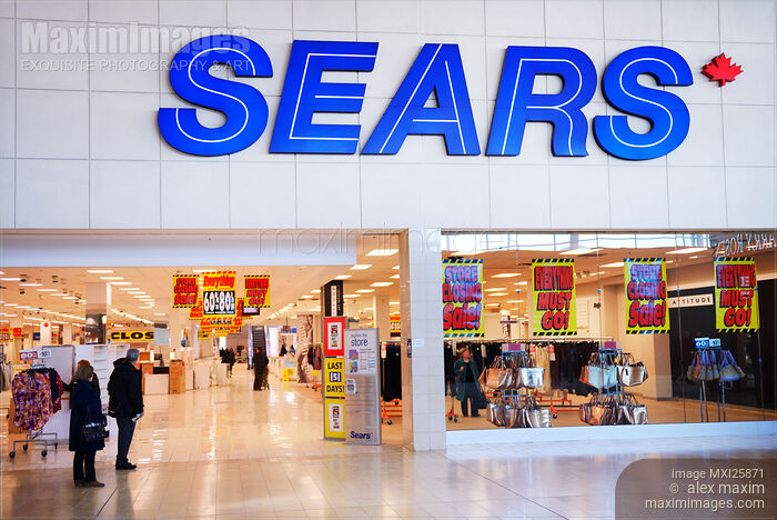 Stock photo of Sears store closing sale at Yorkdale Shopping mall Buy commercial use license at MaximImages