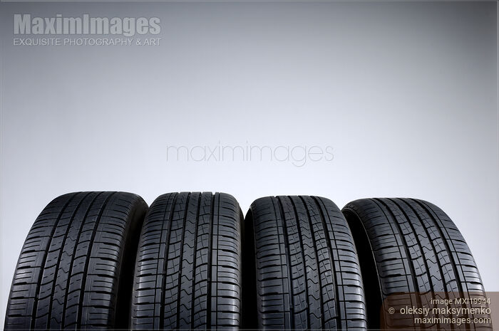 Stock photo of Set of Tires Buy commercial use license at MaximImages