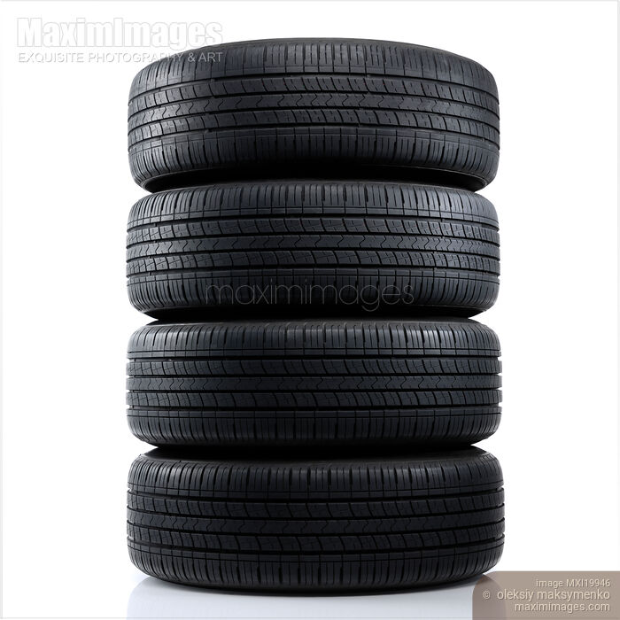 Stock photo of Set of Tires Buy commercial use license at MaximImages