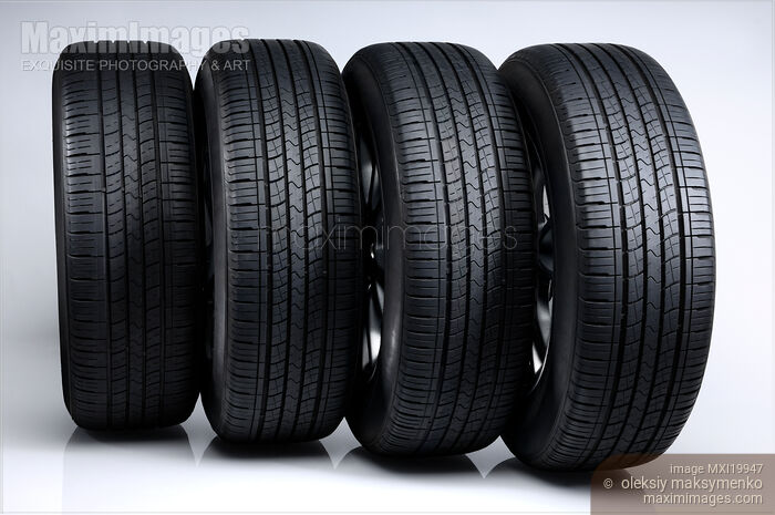 Stock photo of Set of Tires Buy commercial use license at MaximImages