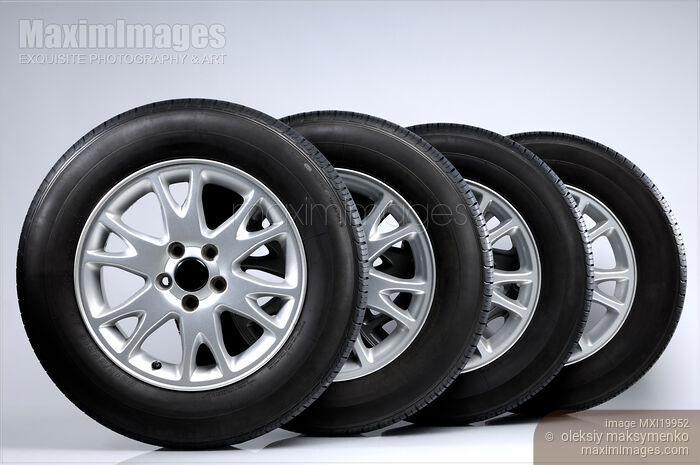 Stock photo of Set of Tires Buy commercial use license at MaximImages