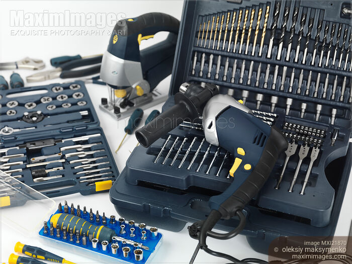 Stock photo of Set of Tools Buy commercial use license at MaximImages