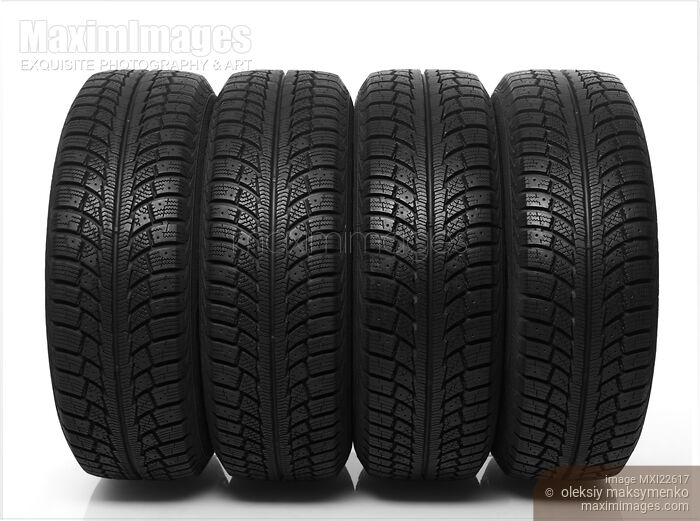 Stock photo of Set of Winter Tires Buy commercial use license at MaximImages