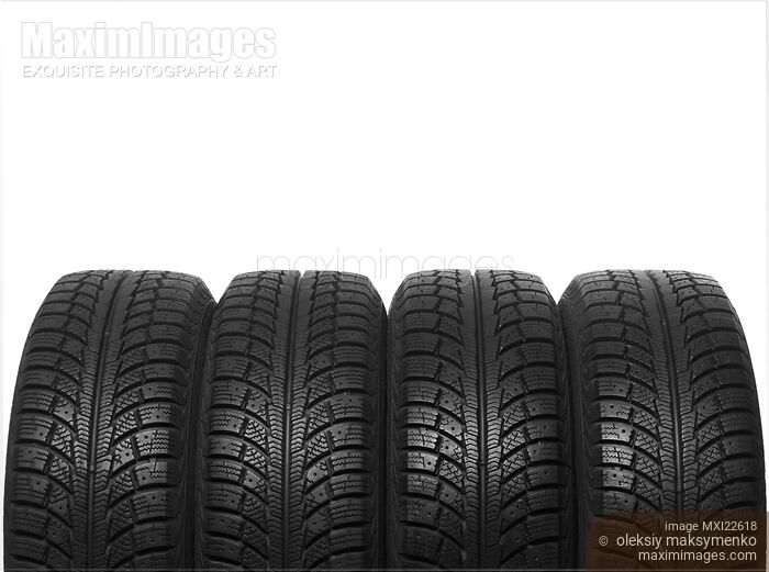 Set of Winter Tires Stock photo of Set of Winter Tires Buy commercial use license at MaximImages