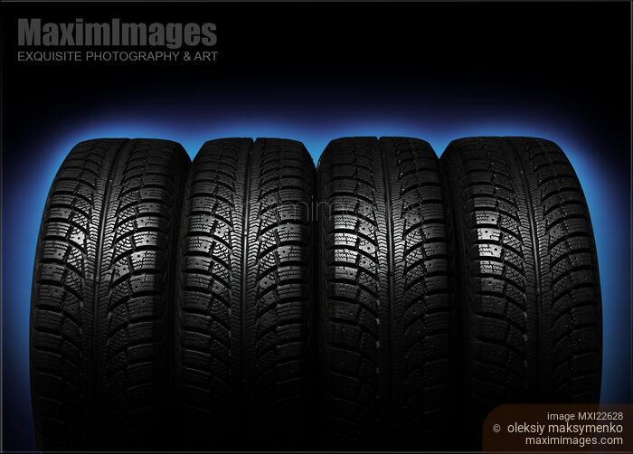 Stock photo of Set of Winter Tires Buy commercial use license at MaximImages