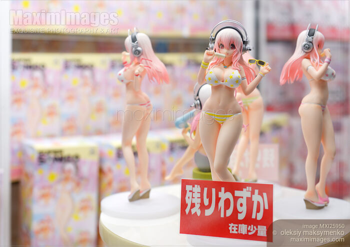 Sexy girl anime character on display Stock photo of Sexy girl anime character on display Buy commercial use license at MaximImages