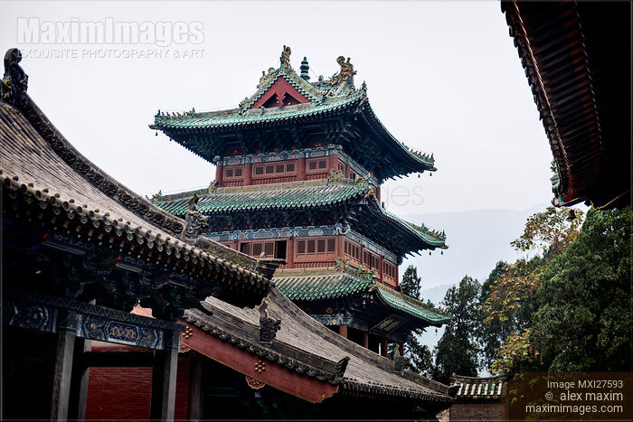Stock photo of Shaolin Temple Bell tower in DengFeng China Buy commercial use license at MaximImages