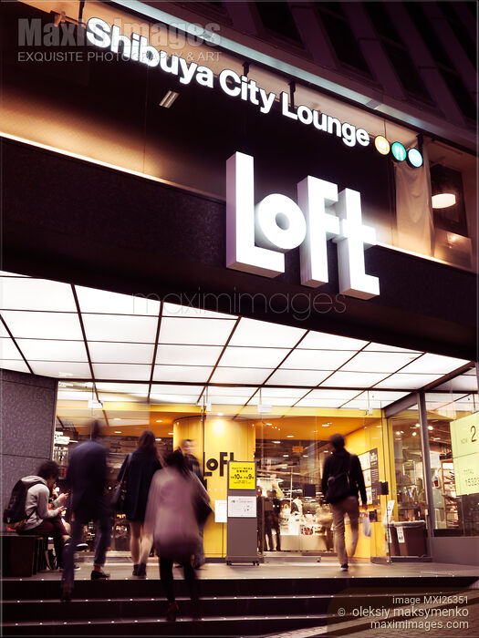 Stock photo of Shibuya Loft store sign Buy commercial use license at MaximImages