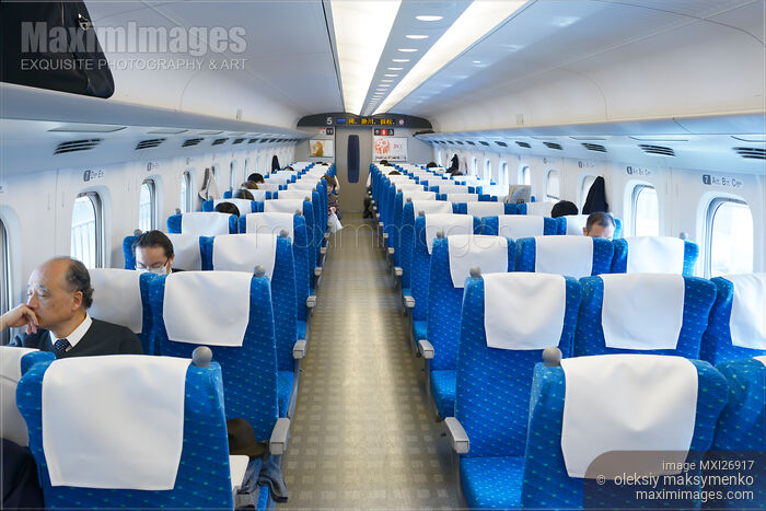 Shinkansen bullet train interior Stock photo of Shinkansen bullet train interior Buy commercial use license at MaximImages