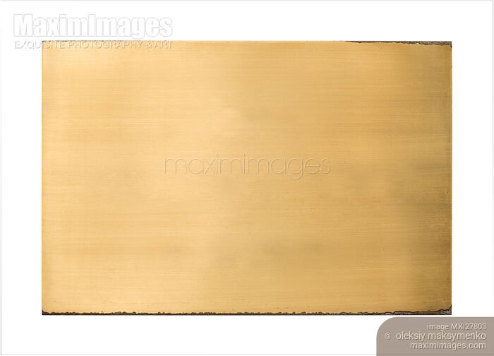 Stock photo of Shiny brass blank metal sign texture Buy commercial use license at MaximImages