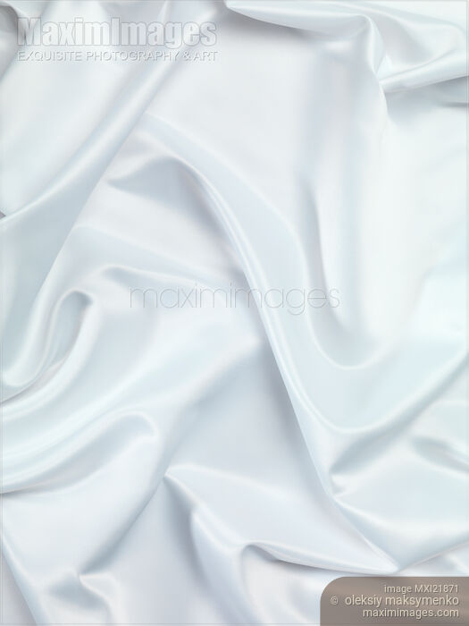 Stock photo of Shiny White Silky Fabric Buy commercial use license at MaximImages
