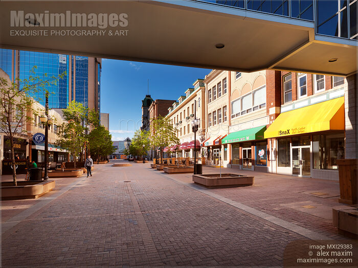Shops at Scarth street Mall in Regina downtown Stock photo of Shops at Scarth street Mall in Regina downtown Buy commercial use license at MaximImages