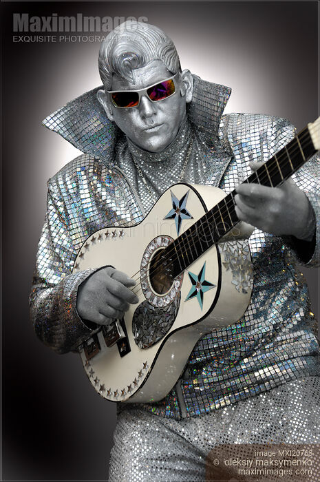 Stock photo of Silver Elvis Buy commercial use license at MaximImages