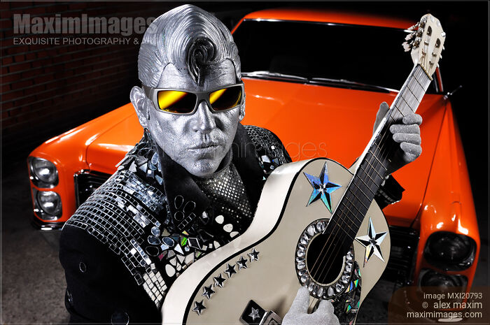 Stock photo of Silver Elvis Buy commercial use license at MaximImages