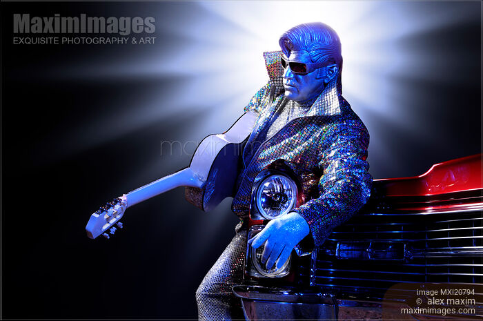 Stock photo of Silver Elvis Buy commercial use license at MaximImages