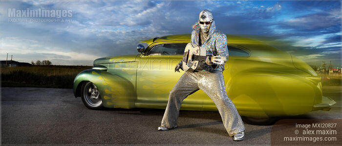 Stock photo of Silver Elvis Buy commercial use license at MaximImages