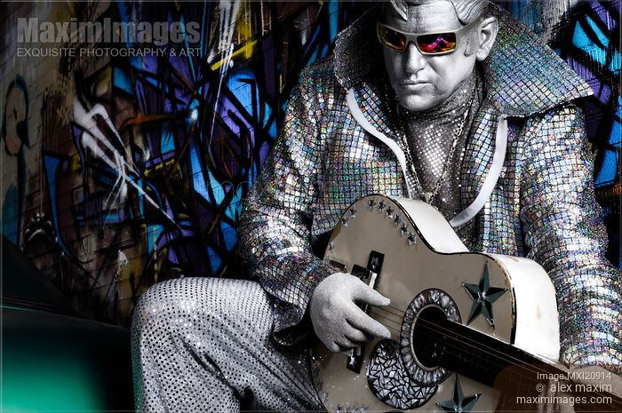 Stock photo of Silver Elvis Buy commercial use license at MaximImages