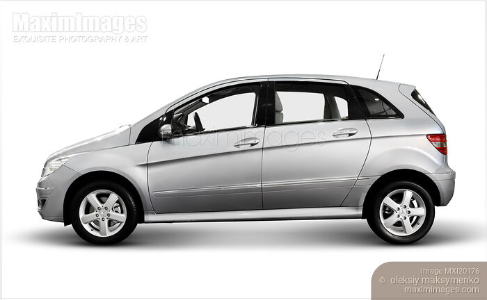 Stock photo of Silver Mercedes Benz B-Class Car Buy commercial use license at MaximImages