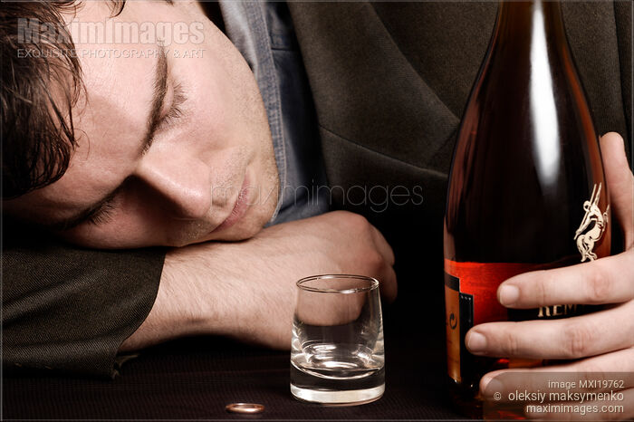 Stock photo of Sleeping Drunk Young Man Buy commercial use license at MaximImages