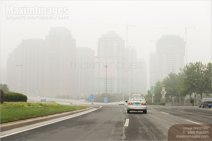 Smog in ZhengZhou China Stock photo of Smog in ZhengZhou China Buy commercial use license at MaximImages