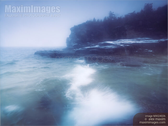 Stock photo of Snow storm at Georgian Bay Buy commercial use license at MaximImages