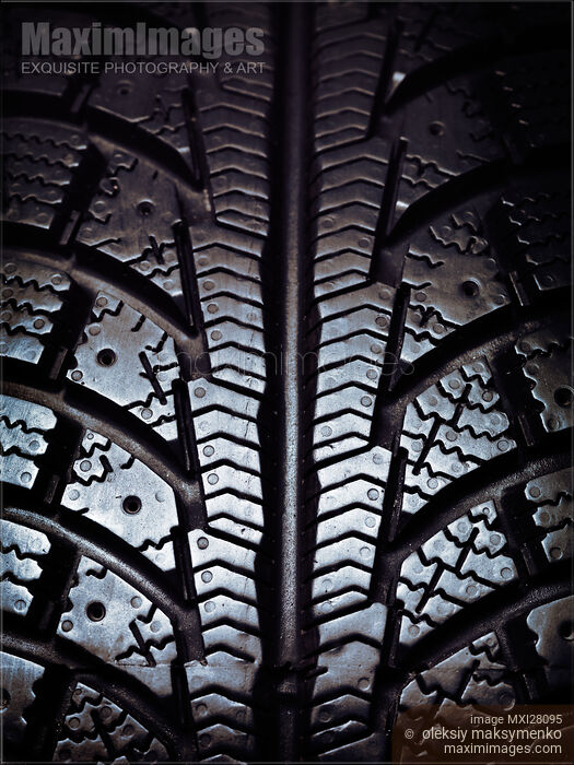 Stock photo of Snow tire tread Buy commercial use license at MaximImages