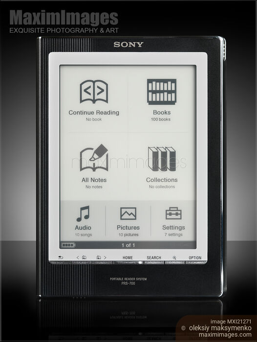 Stock photo of Sony Reader Buy commercial use license at MaximImages