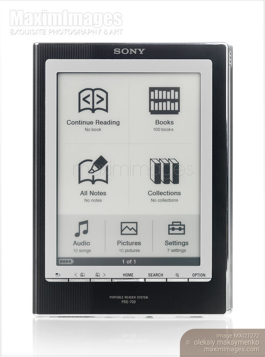 Stock photo of Sony Reader Buy commercial use license at MaximImages
