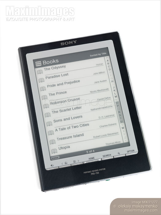 Sony Reader Stock photo of Sony Reader Buy commercial use license at MaximImages