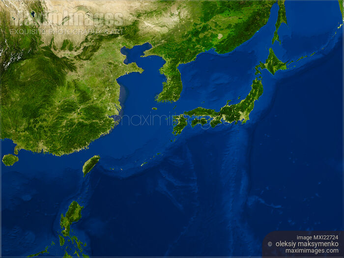 Stock image of Space View on Japan Buy commercial use license at MaximImages