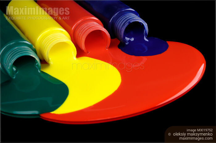 Stock photo of Spilt Paint Buy commercial use license at MaximImages