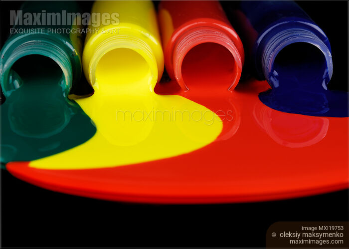 Stock photo of Spilt Paint Buy commercial use license at MaximImages