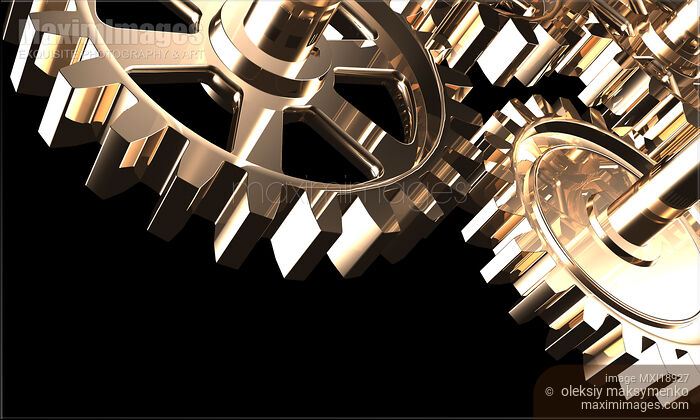 Stock image of Steel Gears Buy commercial use license at MaximImages