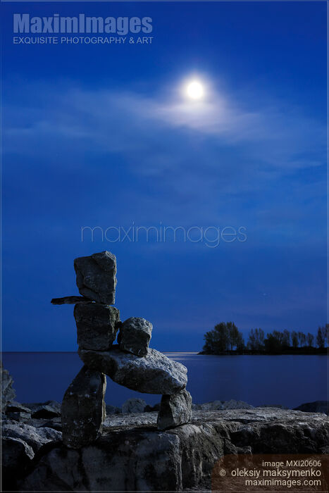 Stone Figure in Moonlight Stock photo of Stone Figure in Moonlight Buy commercial use license at MaximImages