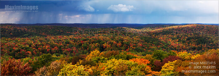 Stock photo of Storm Clouds over Fall Nature Scenery Buy commercial use license at MaximImages