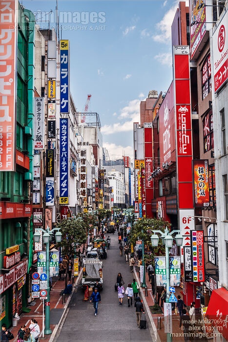 Stock photo of Streets of Shinjuku Tokyo Buy commercial use license at MaximImages