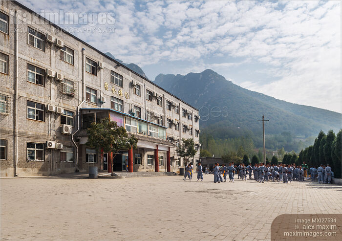 Stock photo of Students at traditional Shaolin Kung Fu school in China Buy commercial use license at MaximImages