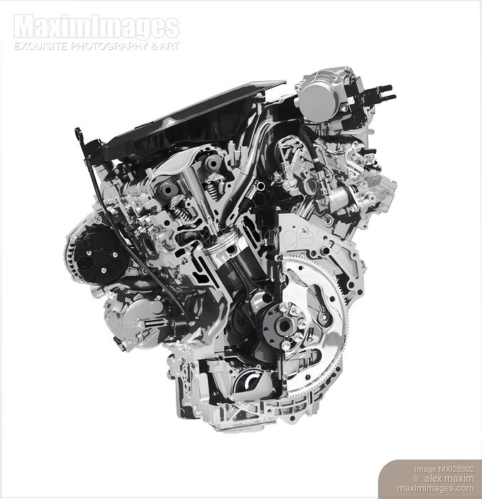 Stylized cross section of Buick Lacrosse V6 engine Stock image of Stylized cross section of Buick Lacrosse V6 engine Buy commercial use license at MaximImages