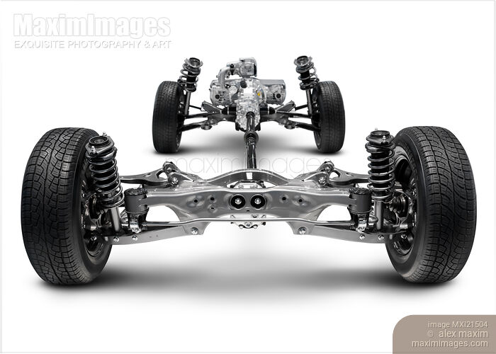 Stock photo of Subaru Symmetrical AWD Suspension System Buy commercial use license at MaximImages