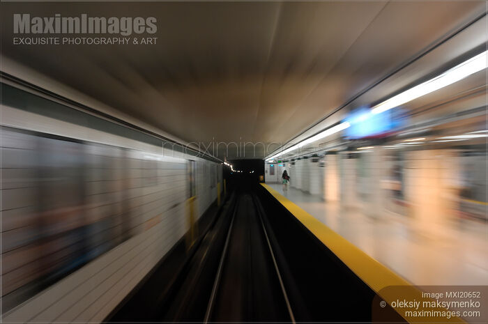 Stock photo of Subway tunnel Buy commercial use license at MaximImages