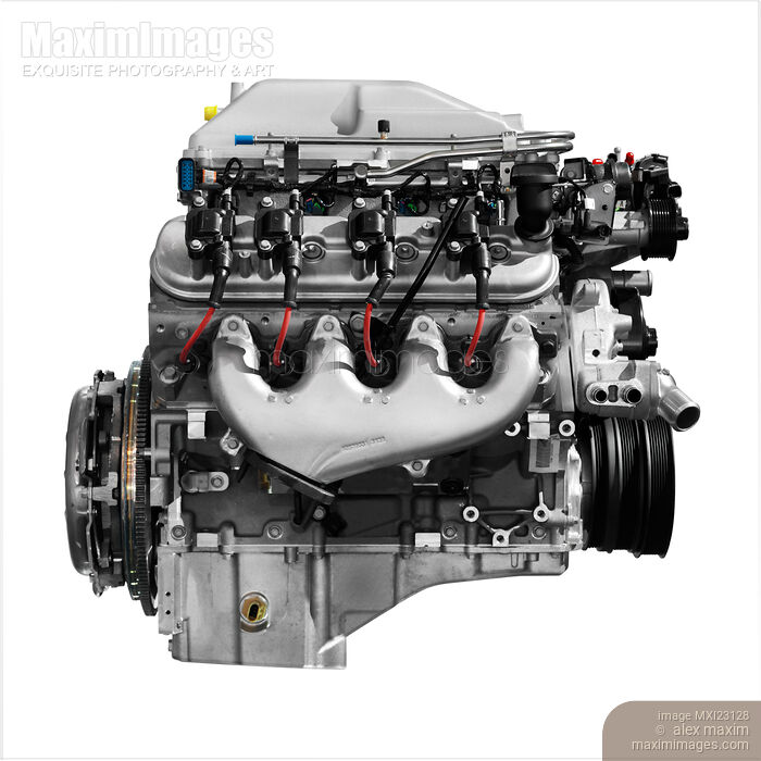 Stock photo of Supercharged V8 Engine Buy commercial use license at MaximImages